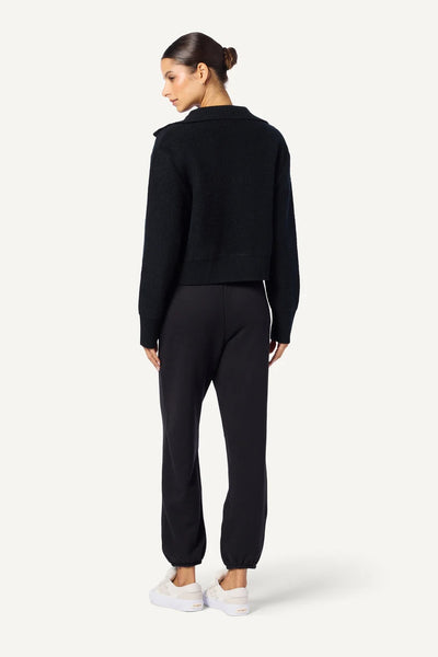 TINSLEY HALF ZIP PULLOVER IN BLACK