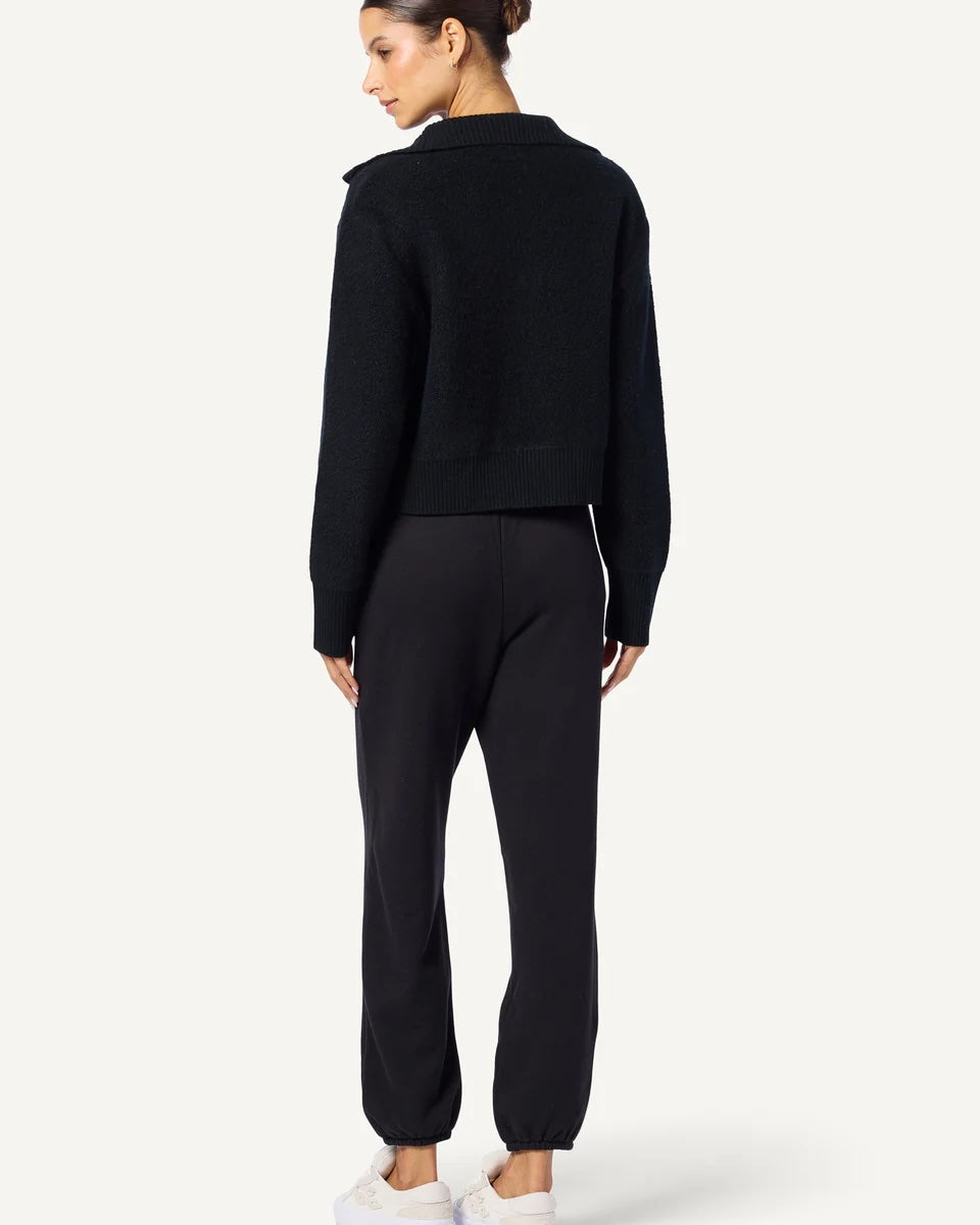 TINSLEY HALF ZIP PULLOVER IN BLACK by Sablyn - Romi Boutique