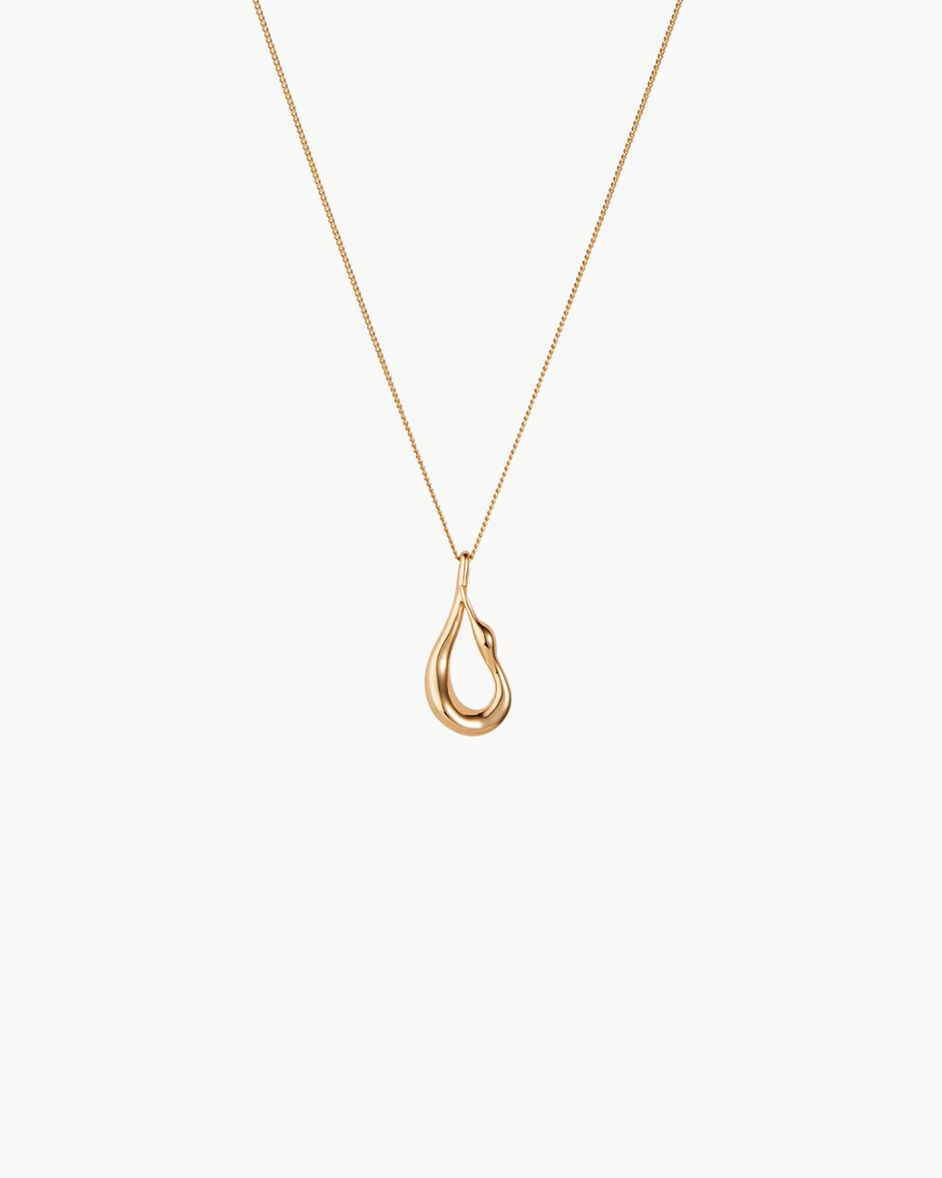 MINI EGRET PENDANT NECKLACE IN HIGH POLISH GOLD