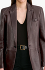 Nili Lotan BELMONDE LEATHER TAILORED JACKET at Romi Boutique