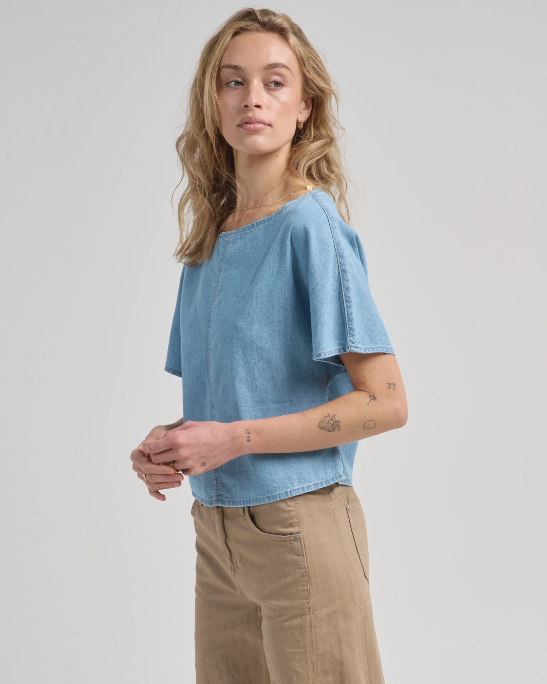 TWP SIMPLE T DENIM at Romi Boutique