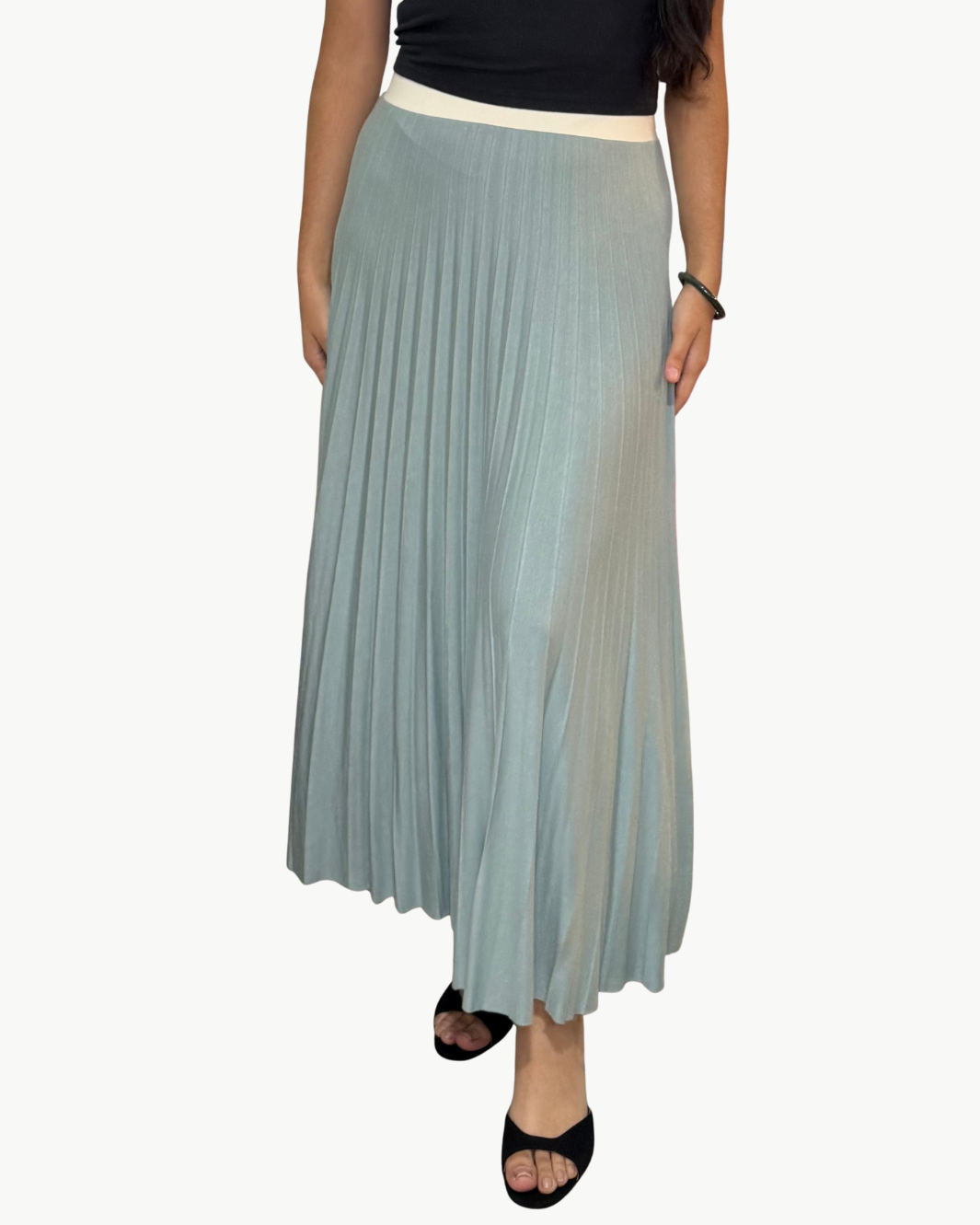 JERSEY SKIRT IN SAGE - Romi Boutique