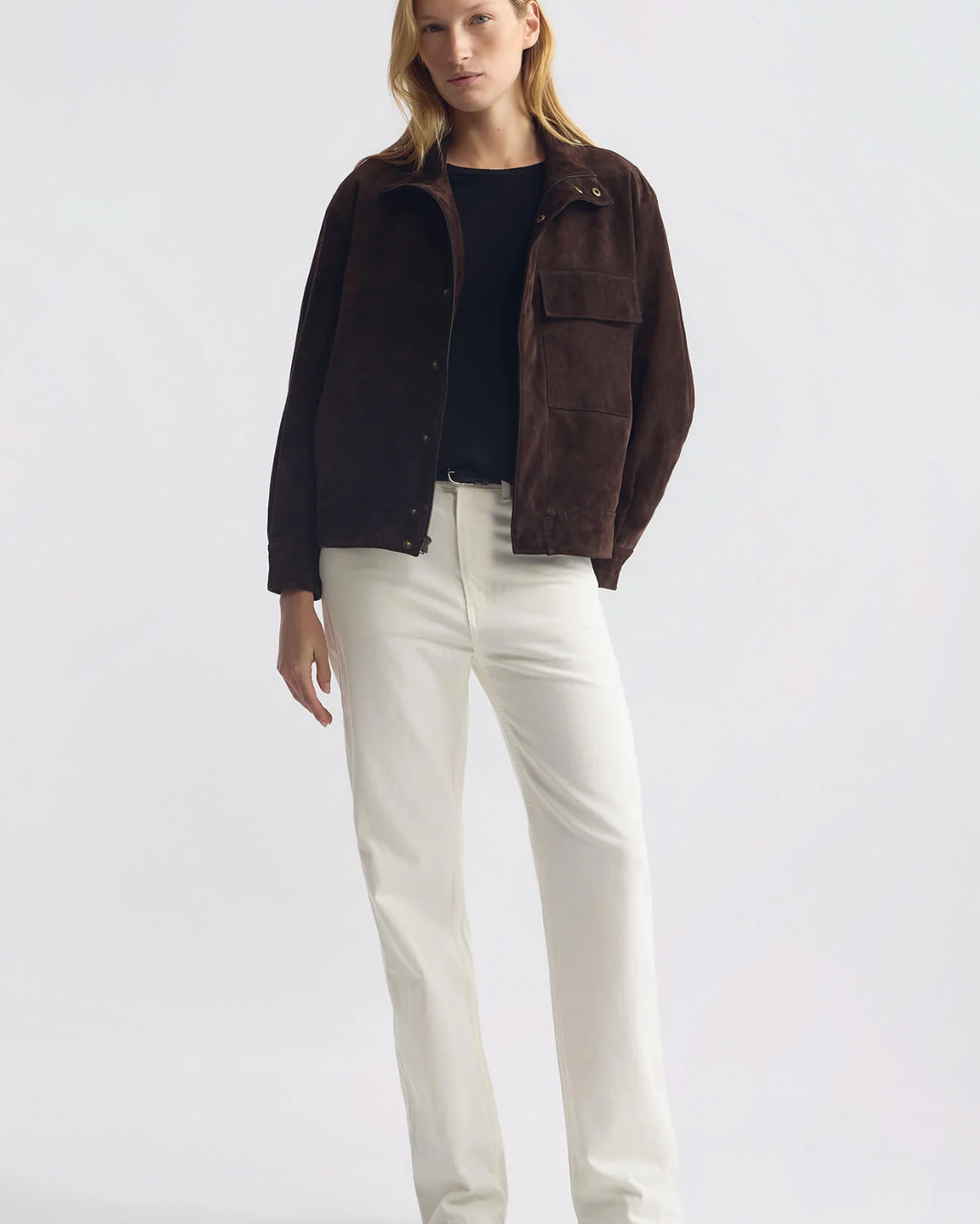 Nili Lotan Cirque Suede Jacket at Romi Boutique