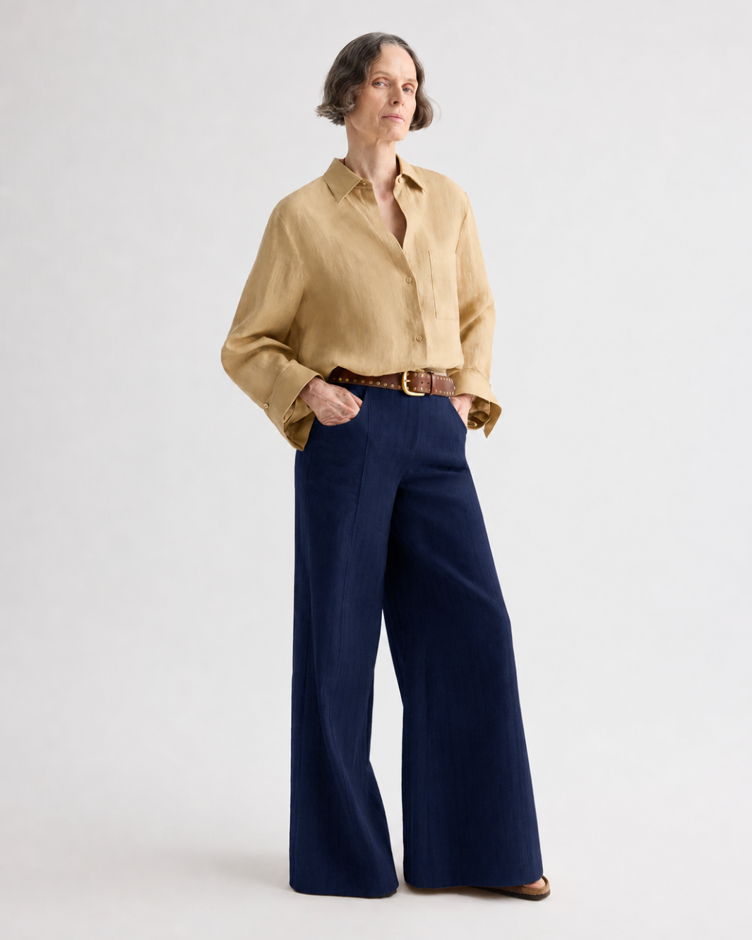 TWP Demie Pant w/ Deep Pleat at Romi Boutique