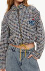Me369 IVY CROPPED HIGH NECK ZIP at Romi Boutique