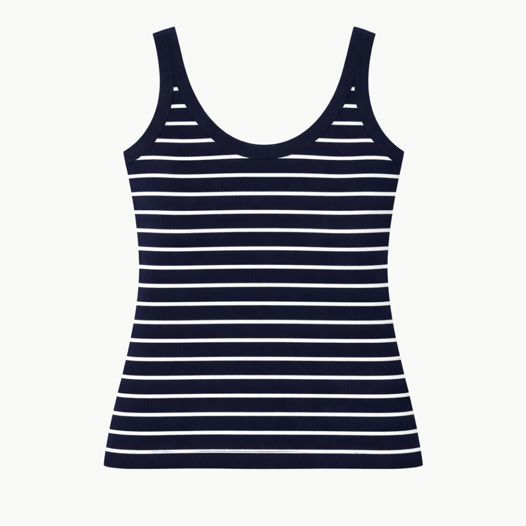 Nili Lotan Wrenely Stripe Sweater Tank at Romi Boutique