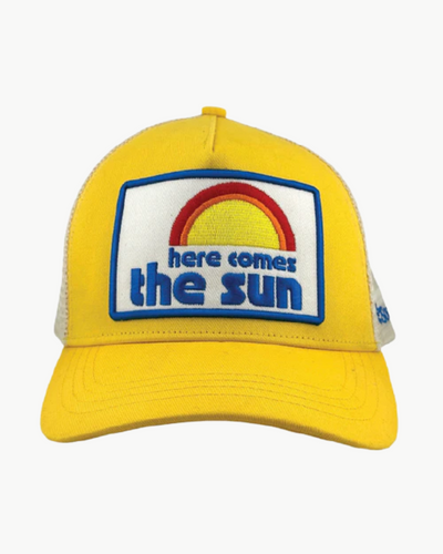 HERE COMES THE SUN TRUCKER IN YELLOW