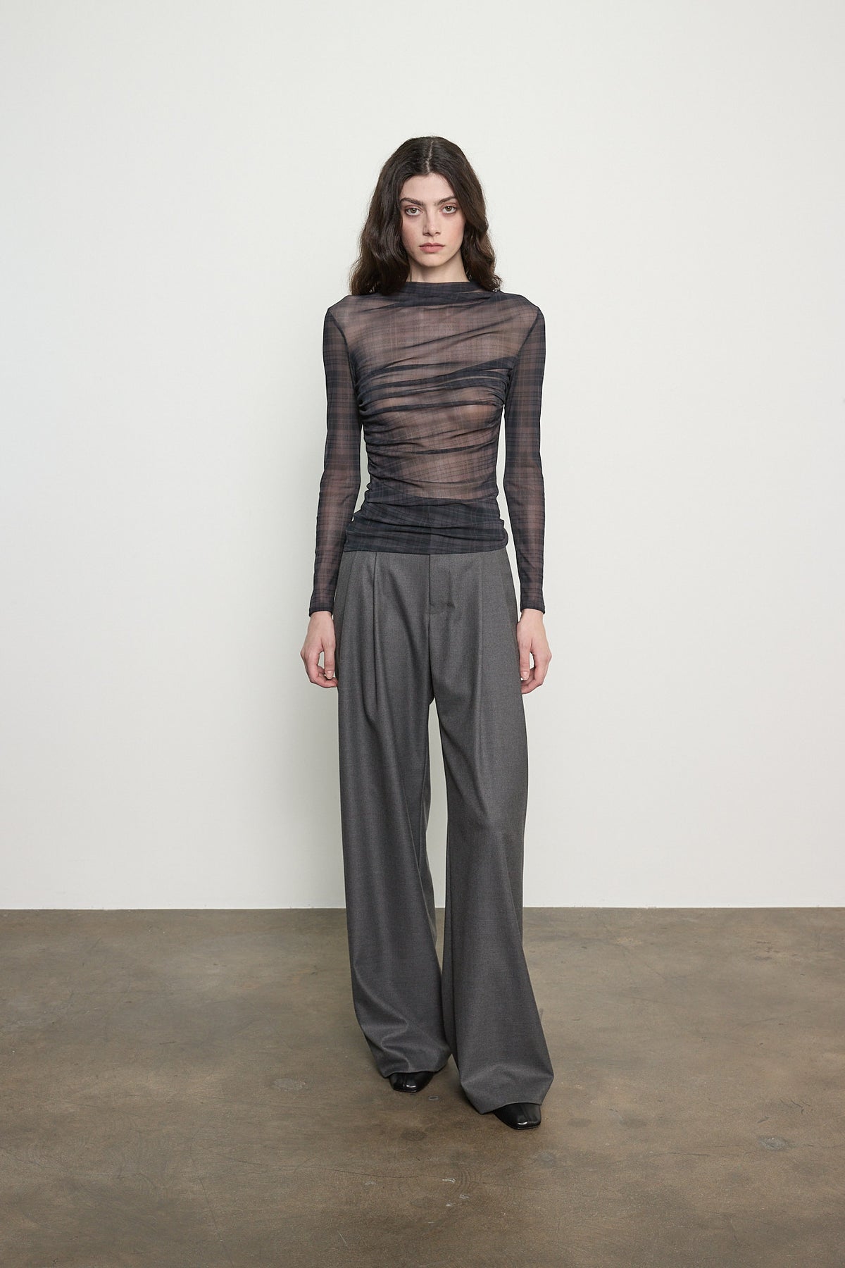 Mesh L/S Twist Top