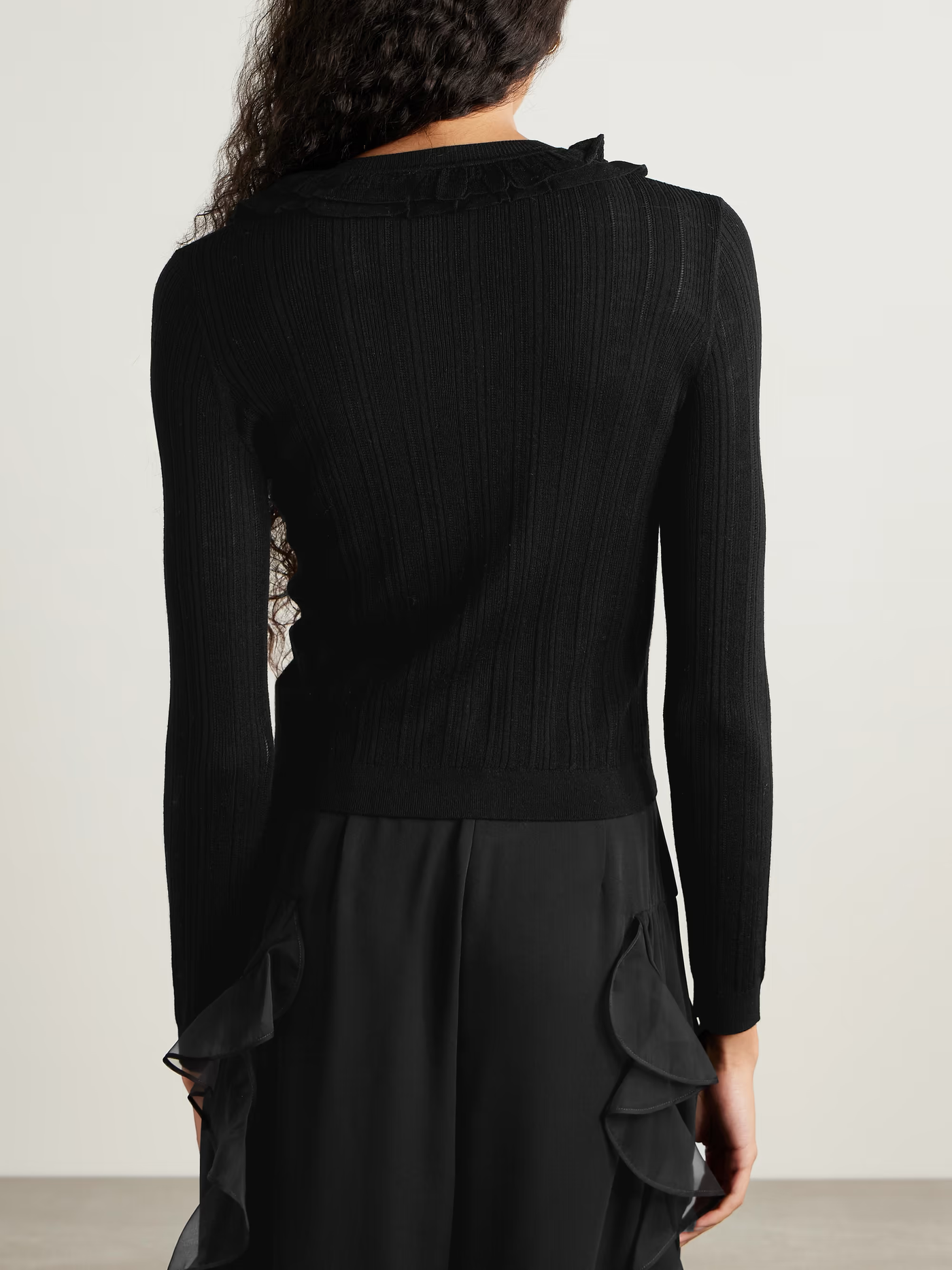 MARYEL KNIT CARDIGAN IN BLACK