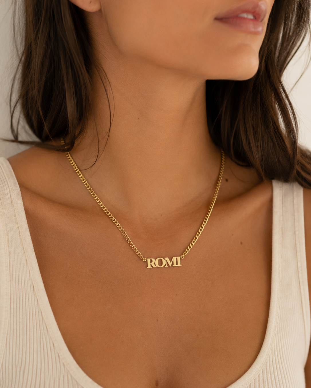 Romi Nameplate Necklace