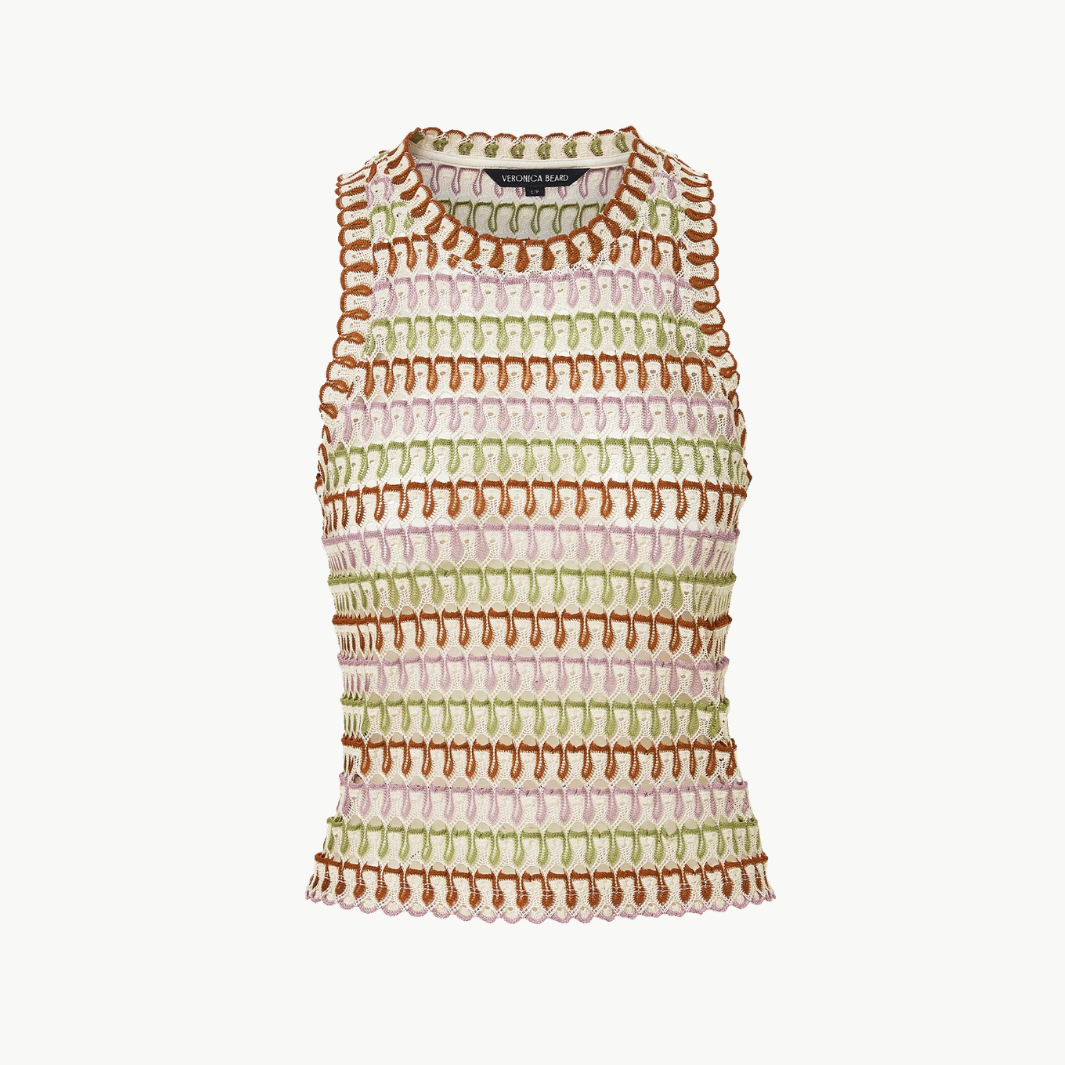 Veronica Beard Rhett Crochet Tank Top at Romi Boutique