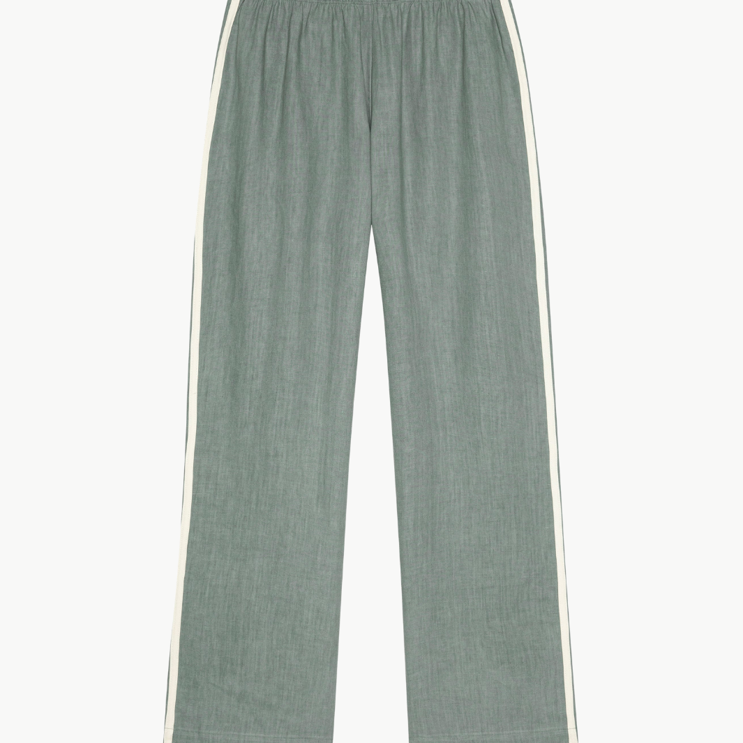 The Linen Crop Stripe Pant