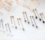 Maya Bauman DOUBLE TROUBLE GEM EARRINGS IN MIX METAL/BLACK GARNET at Romi Boutique