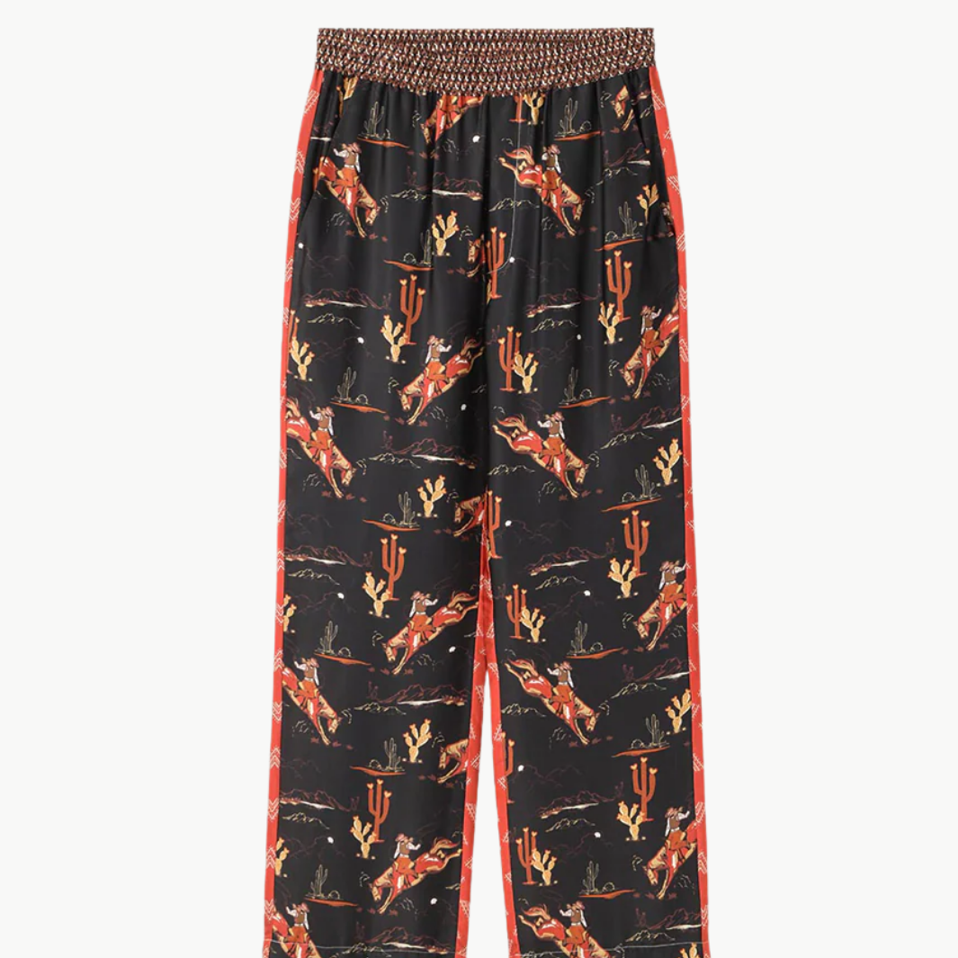 Me369 BAILEY STRAIGHT LEG PRINTED PANT at Romi Boutique