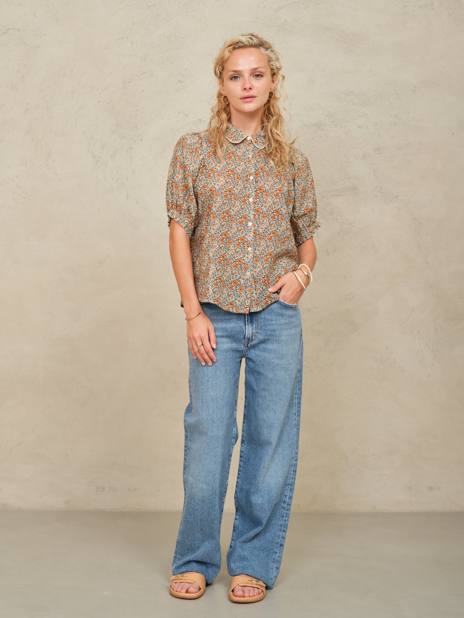 Mabe Jaci Print Top at Romi Boutique