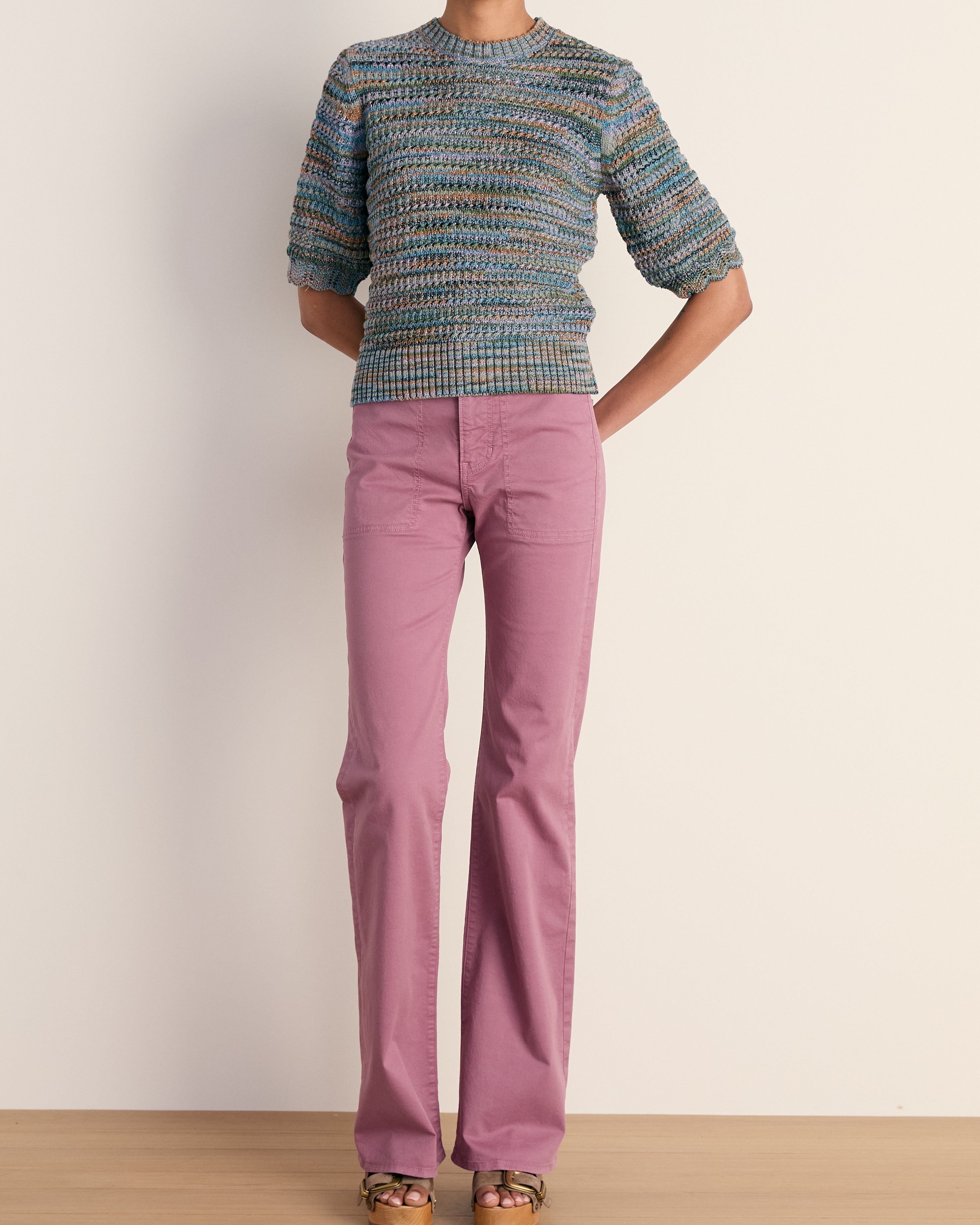 Veronica Beard Crosbie High Rise Wide Leg at Romi Boutique