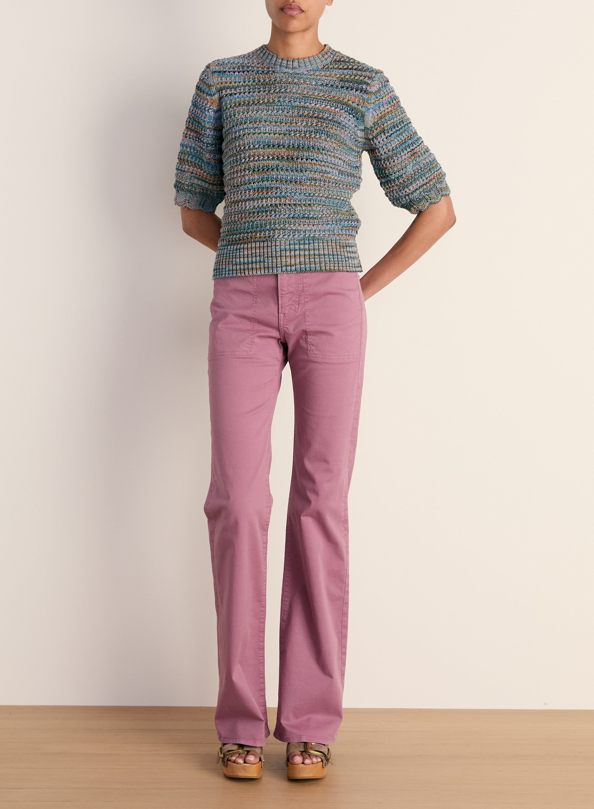 Veronica Beard Crosbie High Rise Wide Leg at Romi Boutique