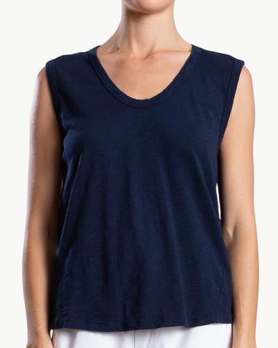 MUSCLE SHELL IN SUPIMA SLUB IN MIDNIGHT