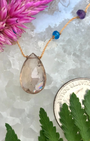 Amalia AMETRINE NECKLACE IN RAINBOW DROP at Romi Boutique