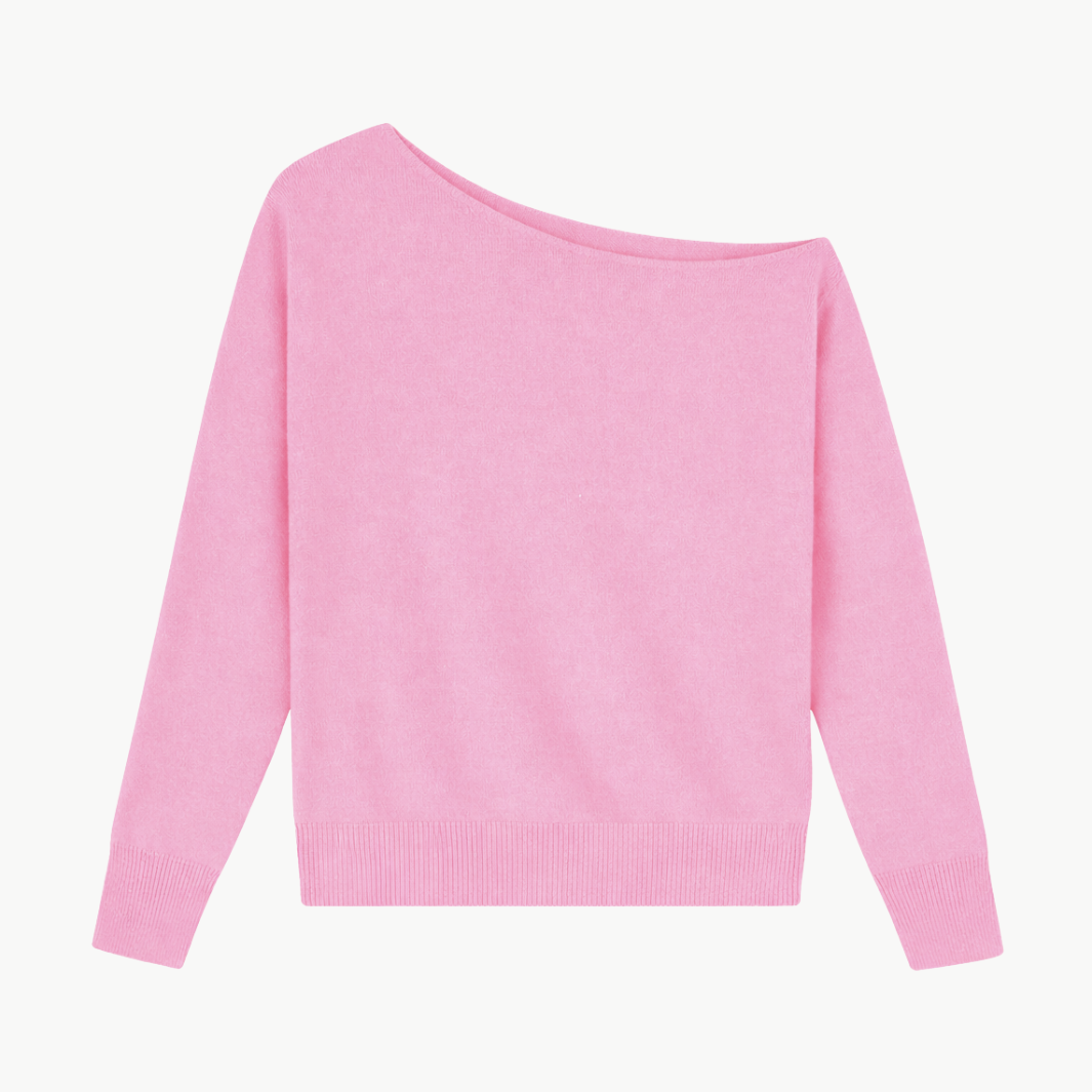 COTTON CASHMERE OFF THE SHOULDER TOP