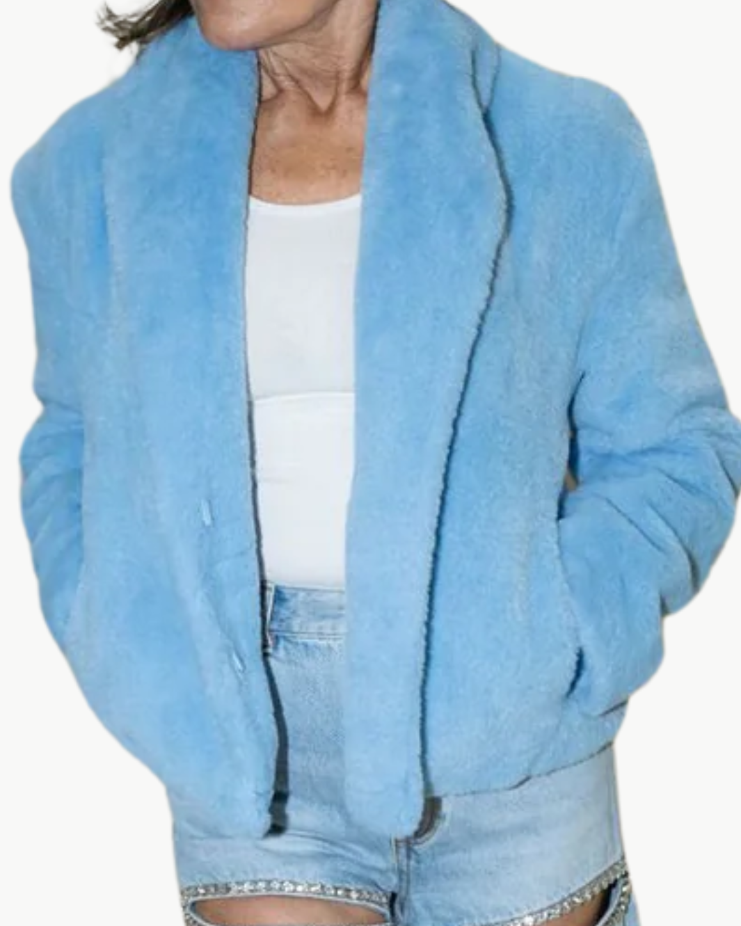 Angel Wings THE BEAR DEN CROP IN SKY at Romi Boutique