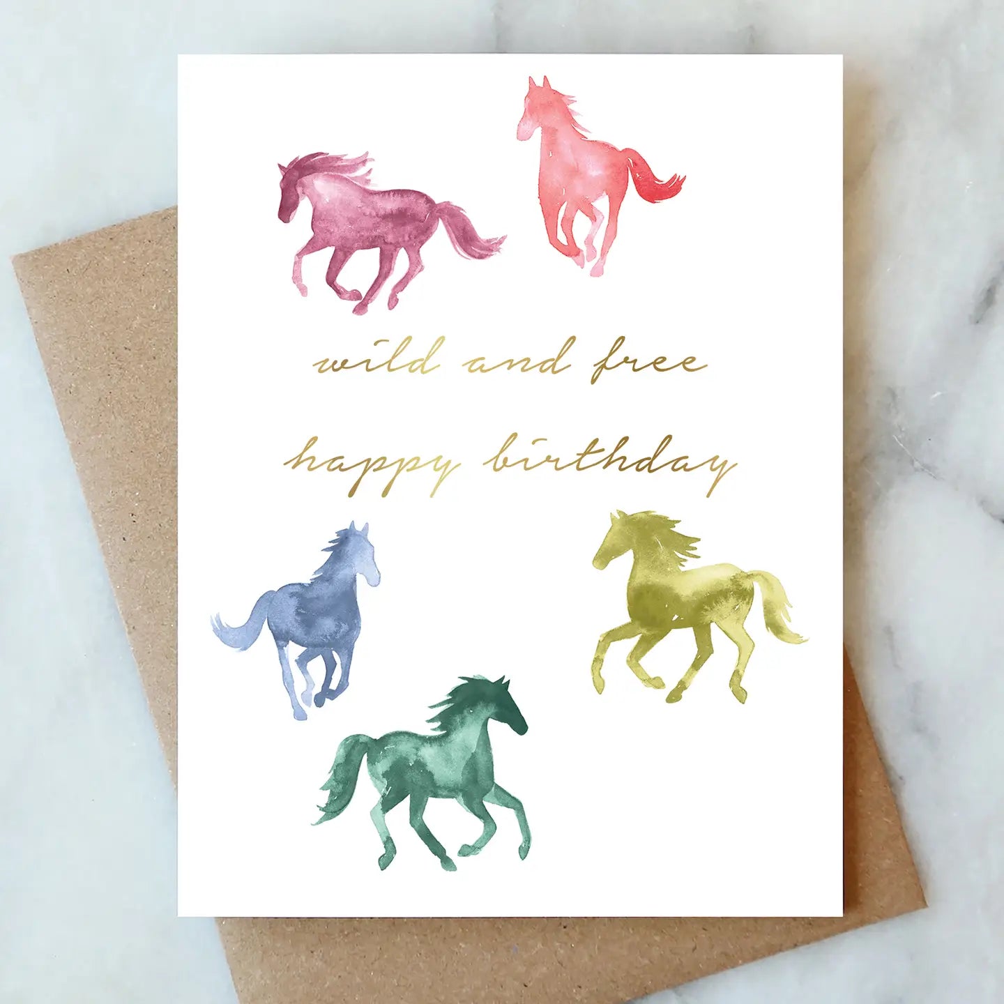 Abigail Jayne Design Wild Horses Birthday Greeting Card at Romi Boutique