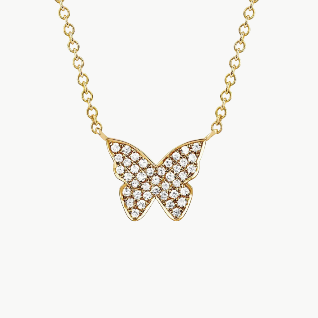Diamond Butterfly Necklace