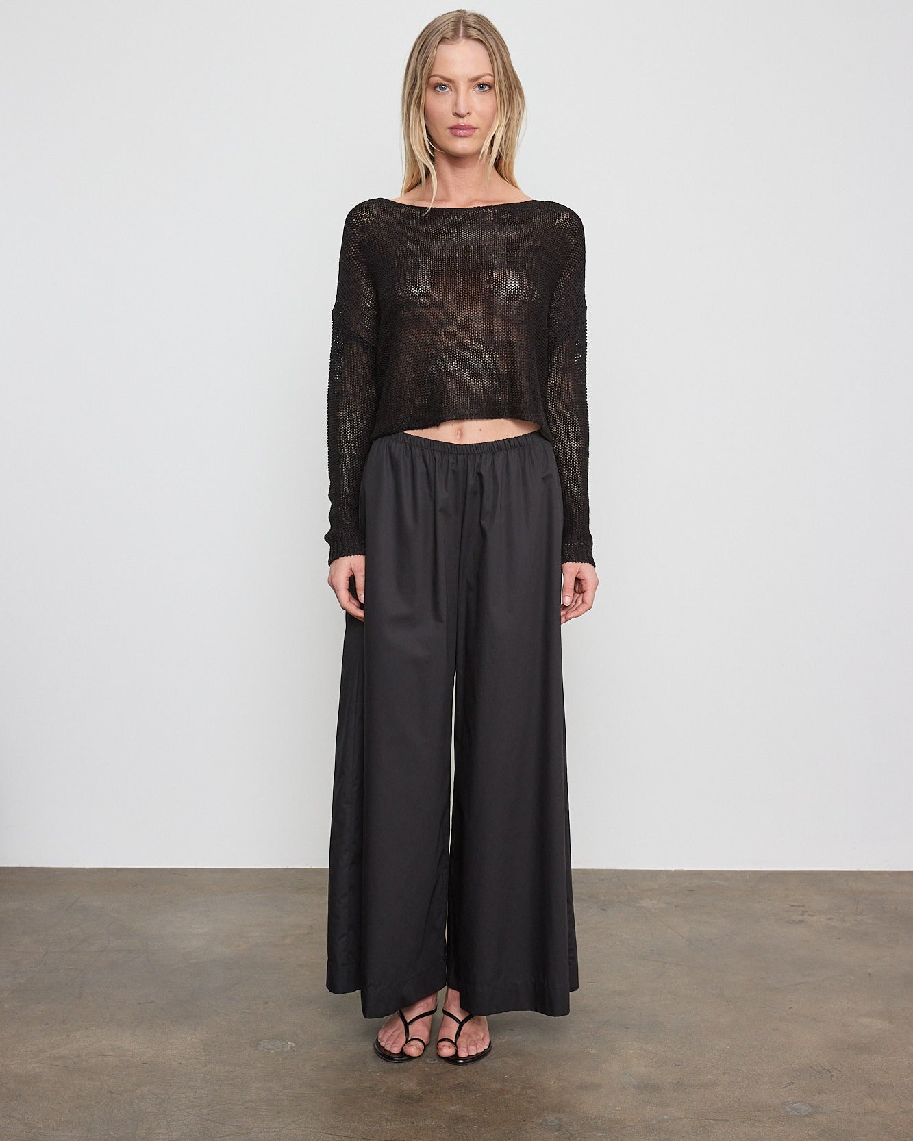 Linen Open Bateau Top