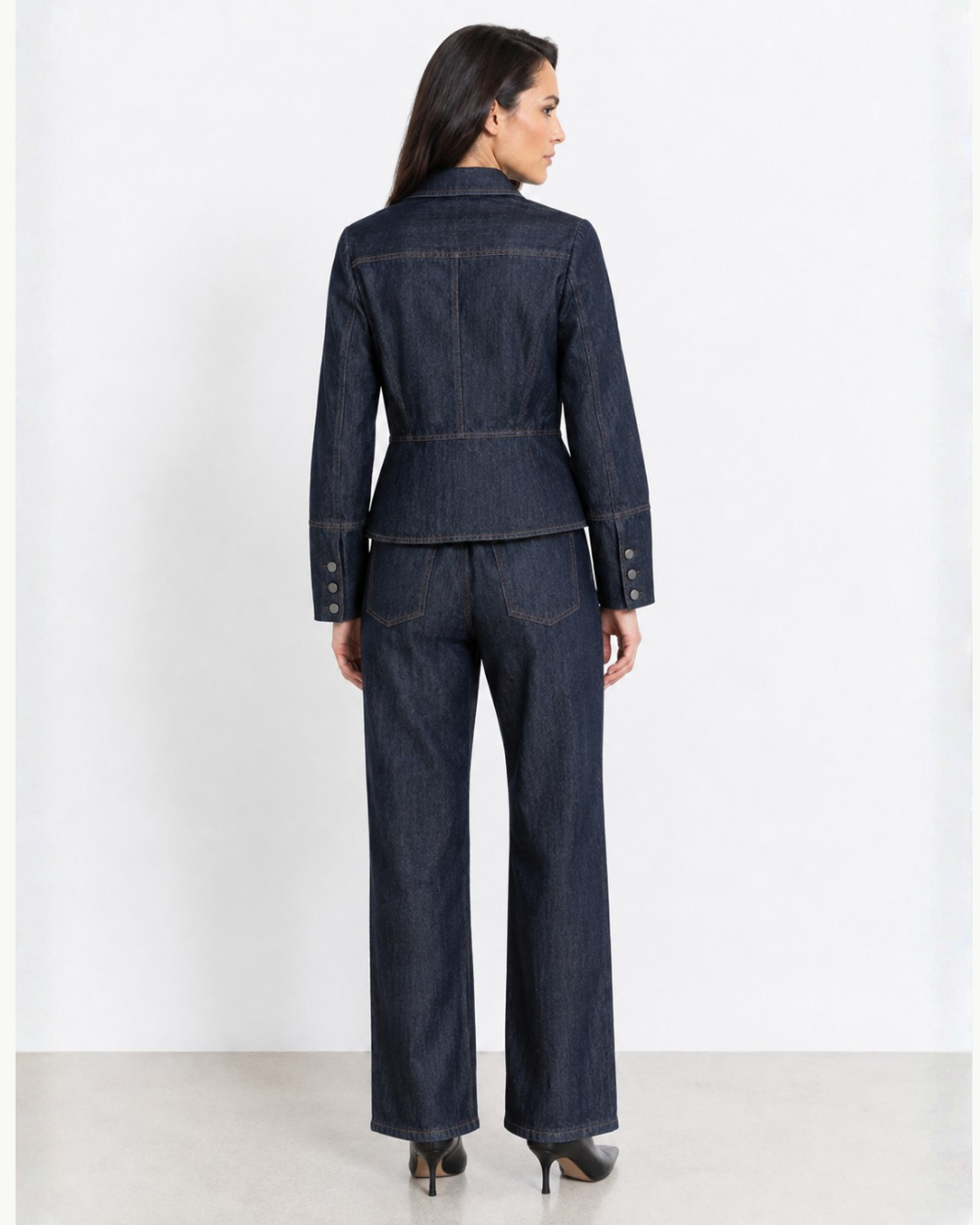 Go Silk Go Military Blues Jacket at Romi Boutique