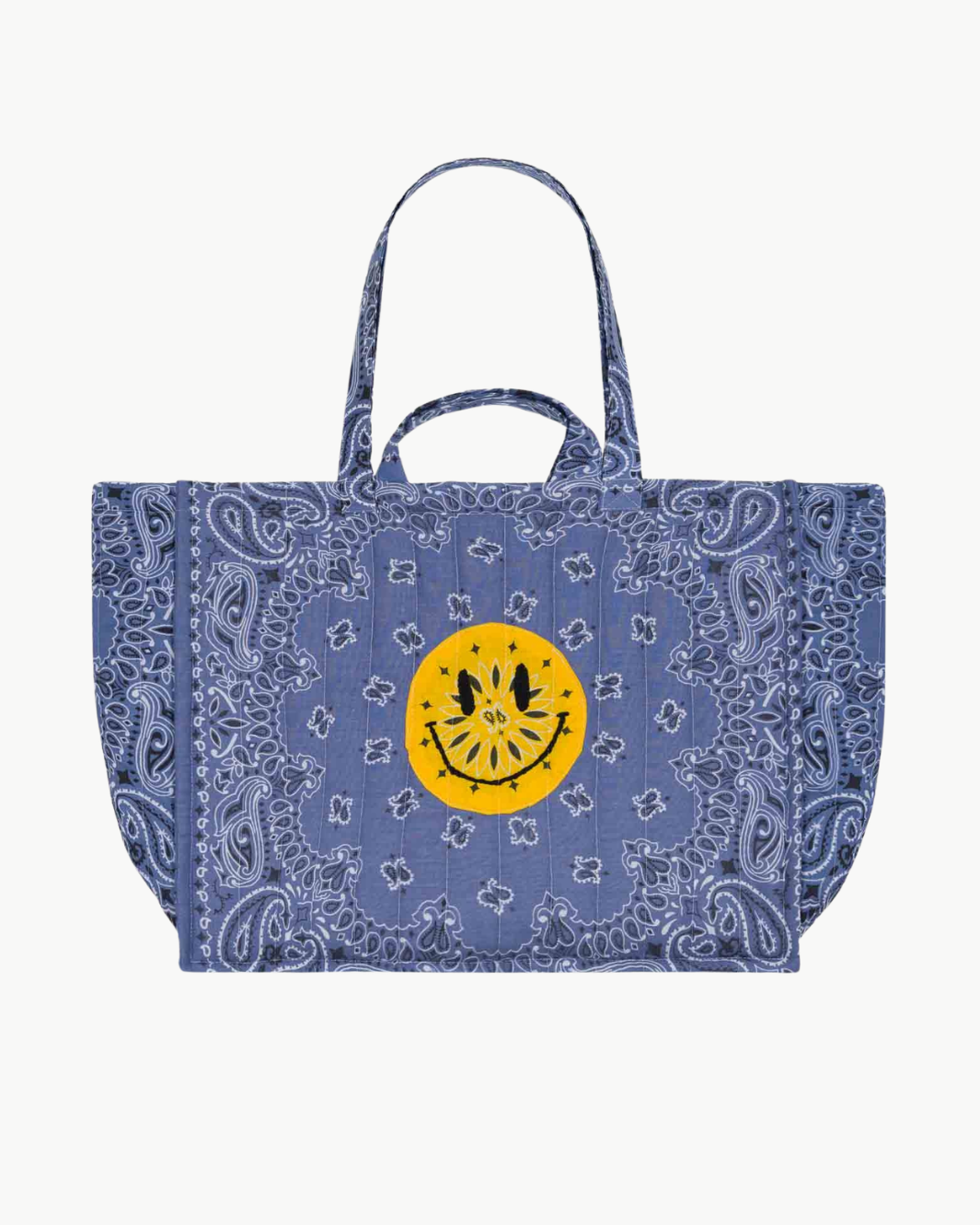 Quilted Medium Cabas Tote - Happy Face