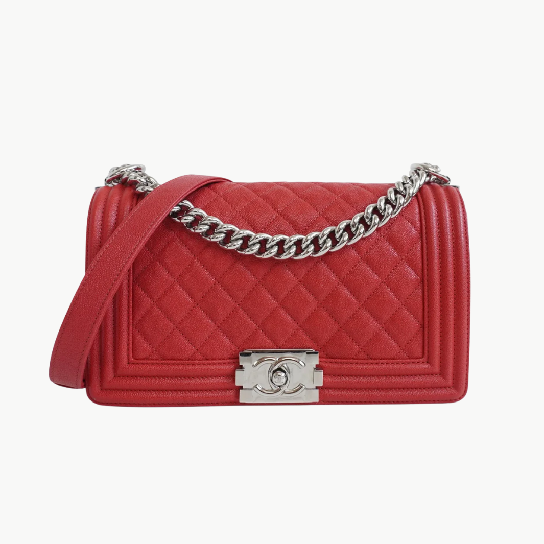 Chanel Old Medium Boy Chanel Handbag at Romi Boutique