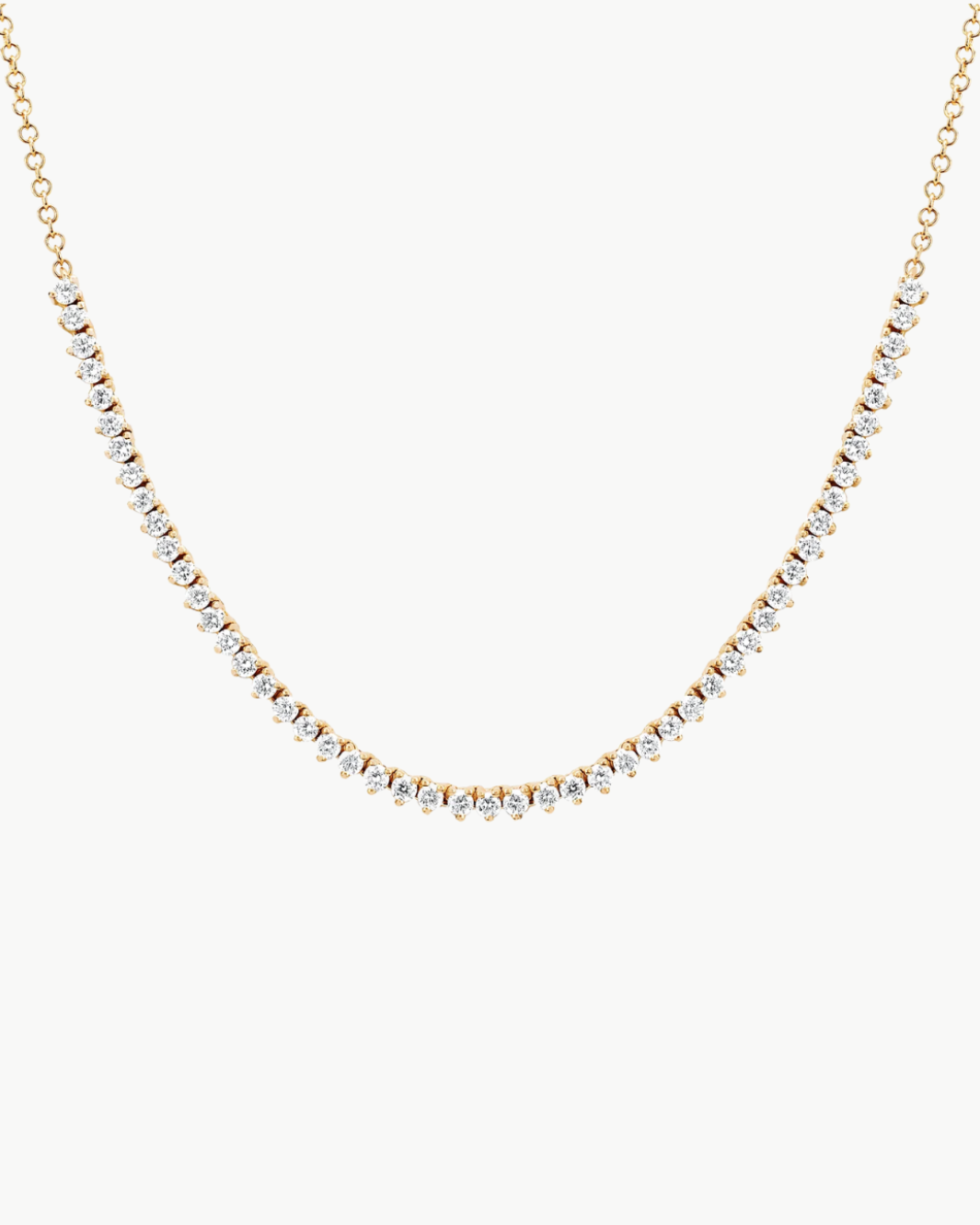 DIAMOND SEGMENT NECKLACE IN 14K YELLOW GOLD