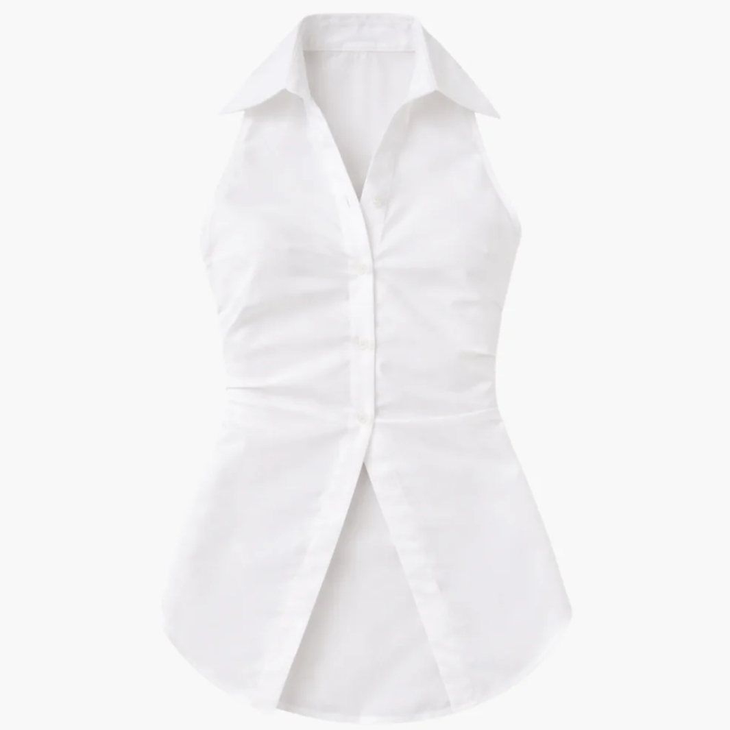 Simon Miller INNA SLEEVELESS POPLIN TOP at Romi Boutique