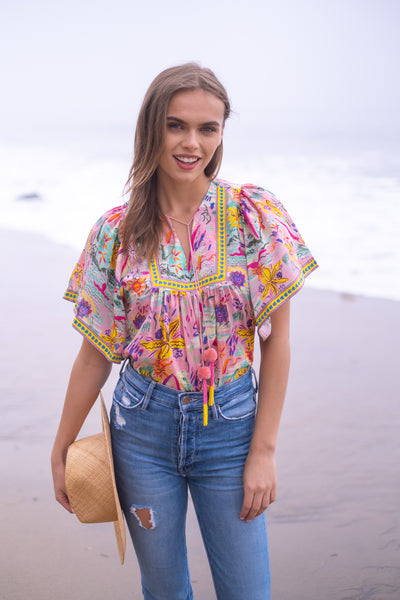 ANGEL TOP IN SUNSHINE PRINT
