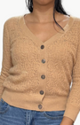 Brazeau Tricot Lace Patch Cardigan at Romi Boutique