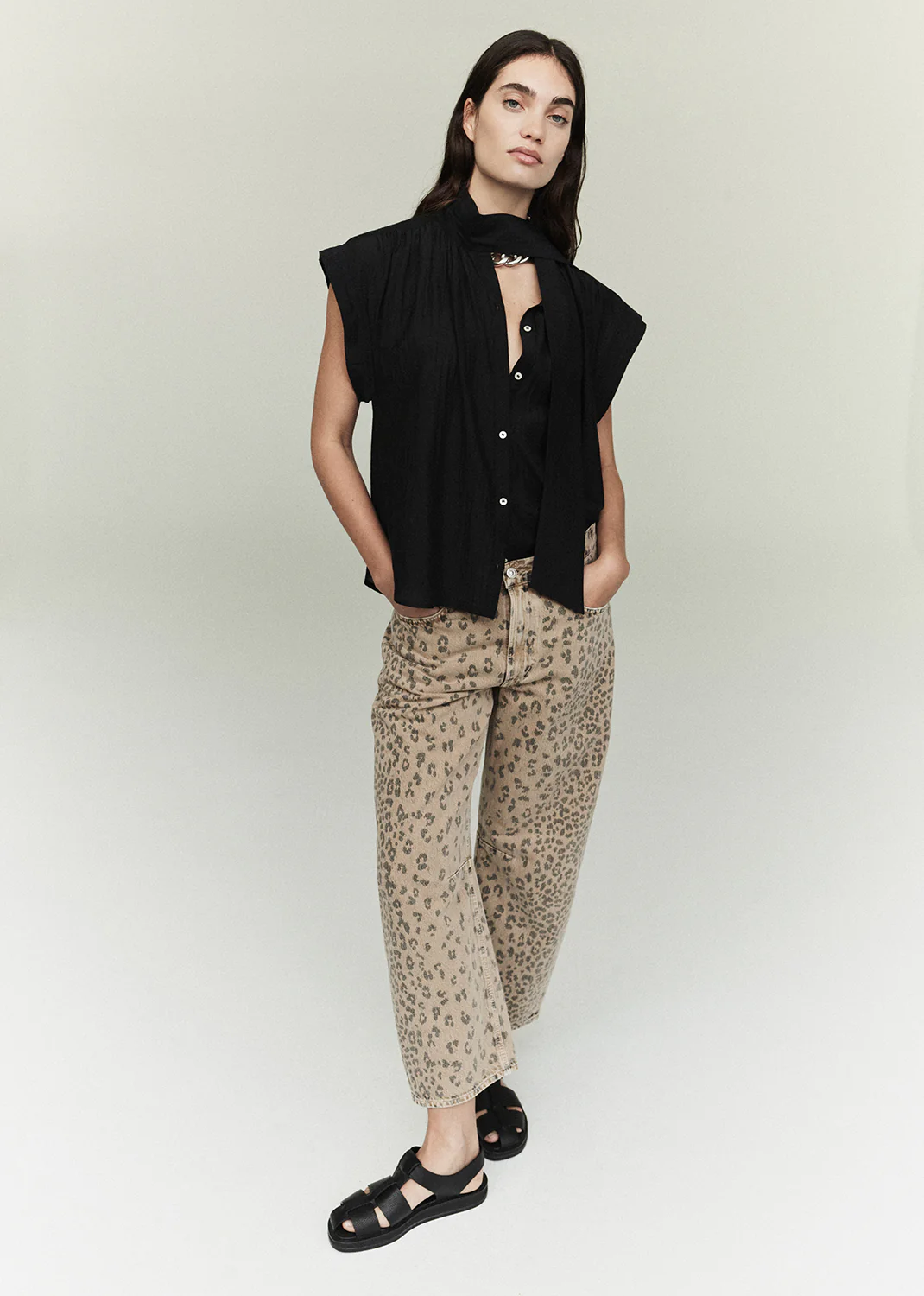 MIRO RELAXED JEAN IN NATURAL CHEETAH
