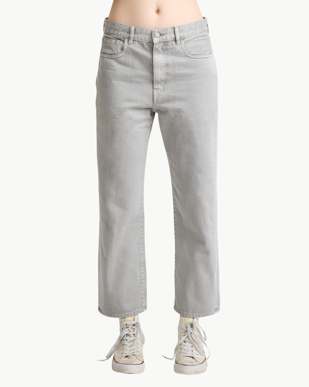 LUCY BOYFRIEND JEAN IN MEDIUM GREY - Romi Boutique