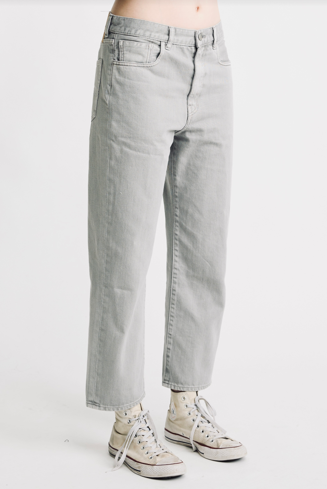 LUCY BOYFRIEND JEAN IN MEDIUM GREY - Romi Boutique