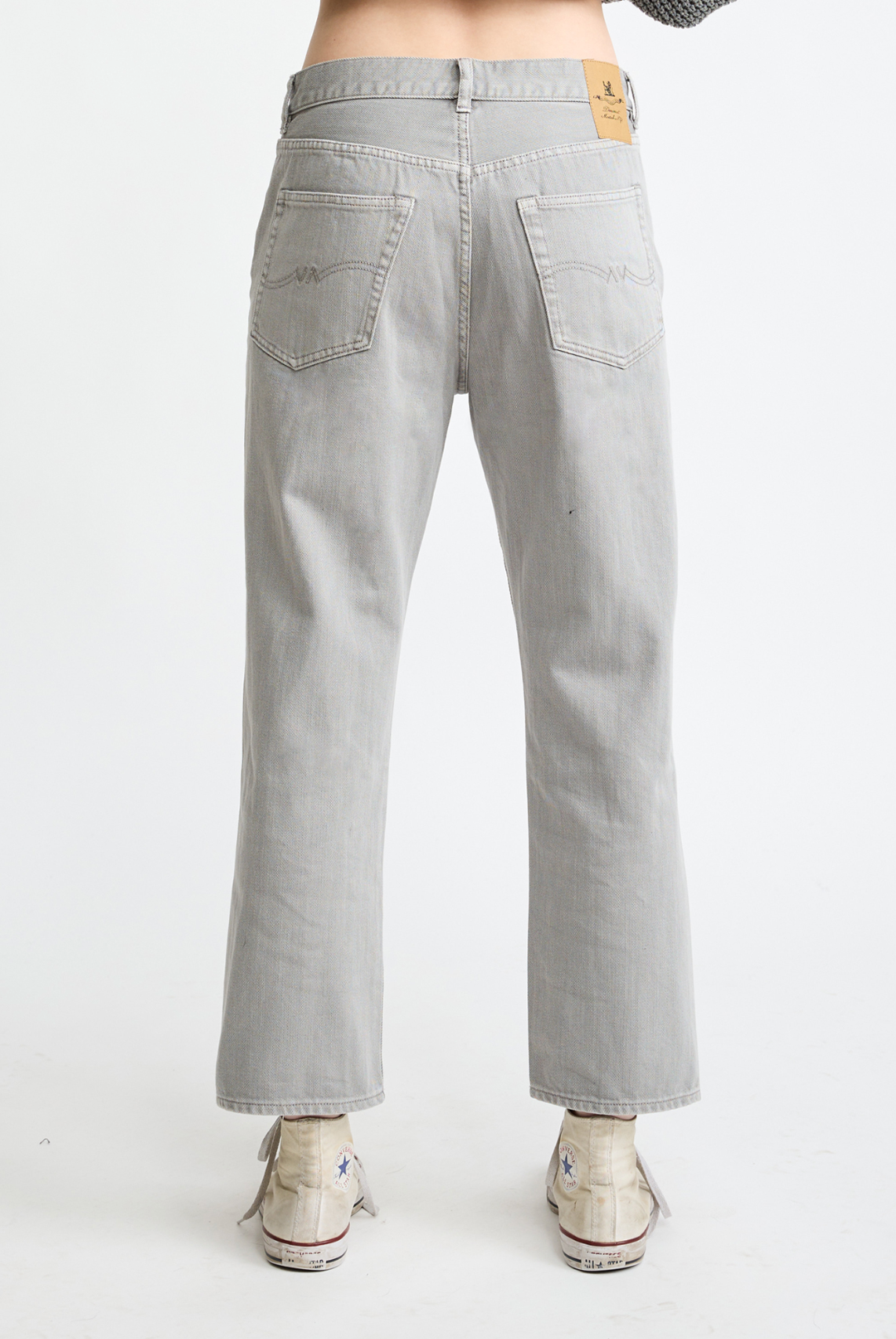 LUCY BOYFRIEND JEAN IN MEDIUM GREY - Romi Boutique