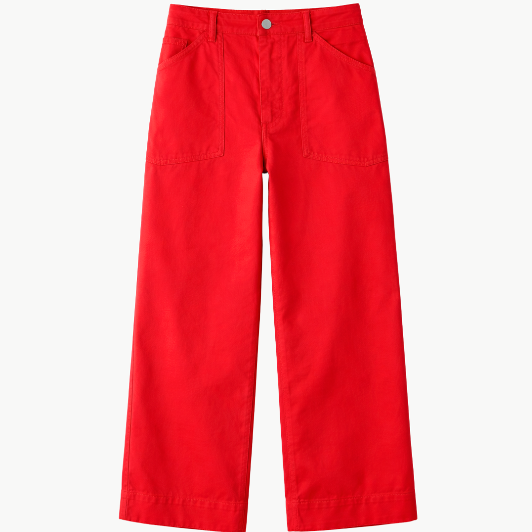 GEORGIA WORK PANT IN NANTUCKET RED by Denimist - Romi Boutique