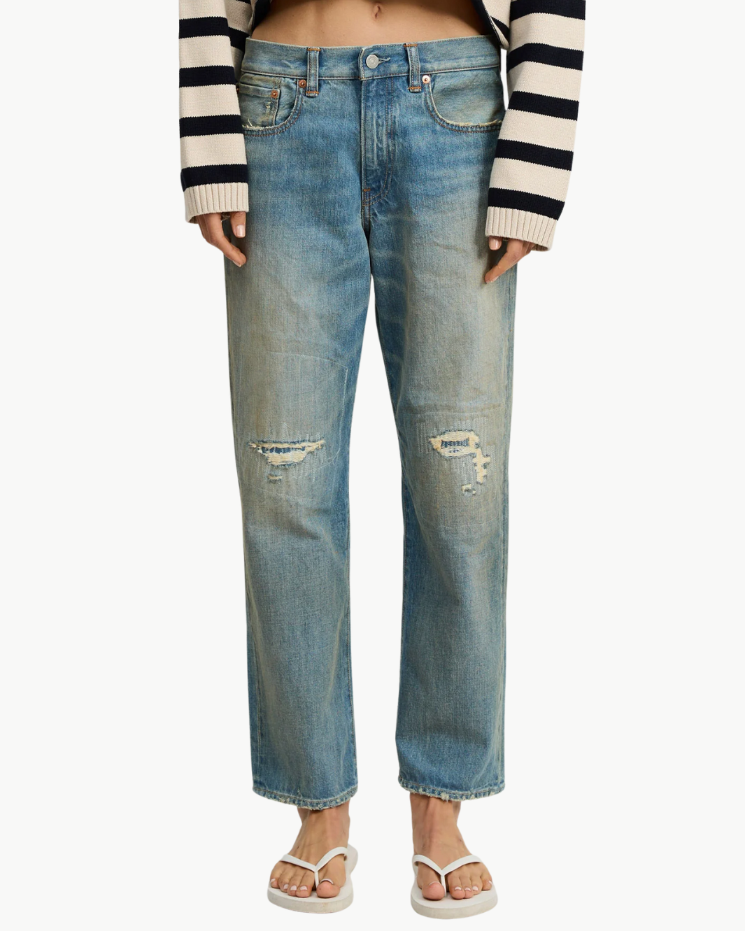 LINDSAY SLIM BOYFRIEND IN REED INDIGO - Romi Boutique