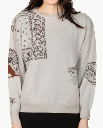 LUCILLE CASHMERE SWEATSHIRT IN DESERT TATTOO