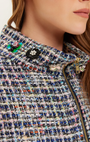 Me369 IVY CROPPED HIGH NECK ZIP at Romi Boutique