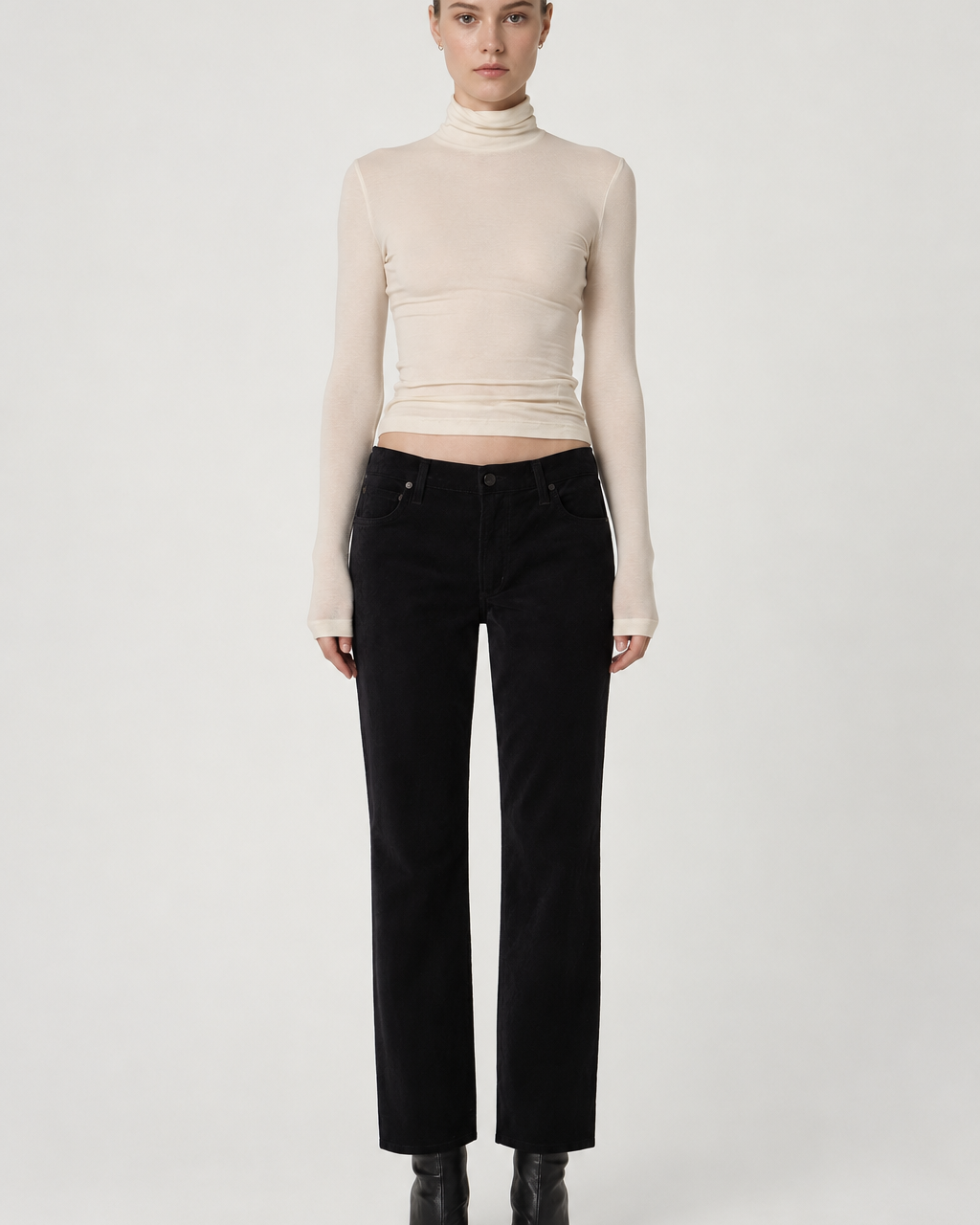 Anissa Velvet Straight Leg Jean
