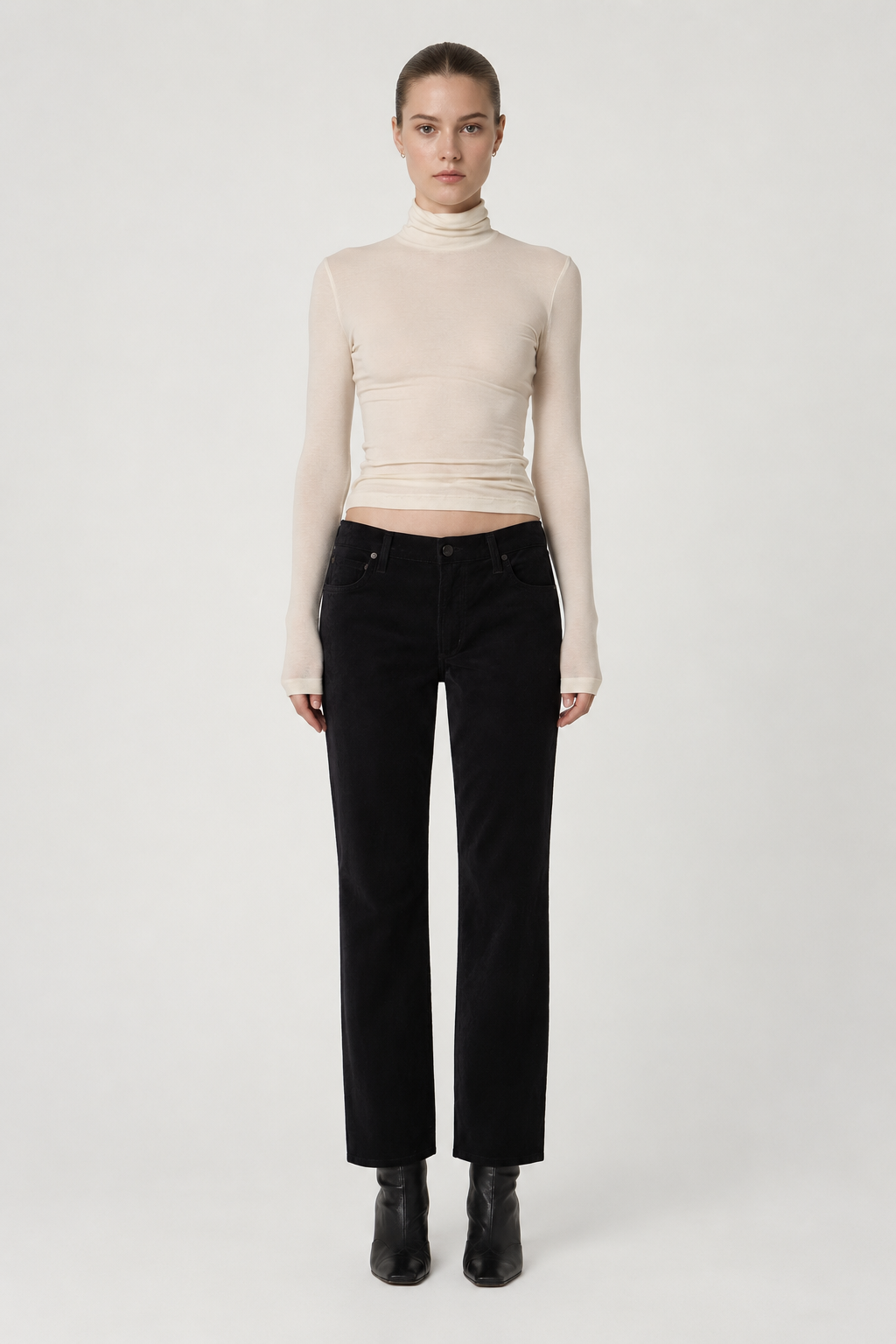 Anissa Velvet Straight Leg Jean