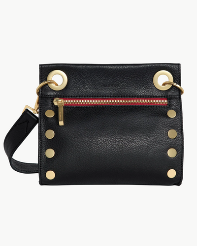 TONY SML IN BLACK/BRUSHED GOLD RED ZIP