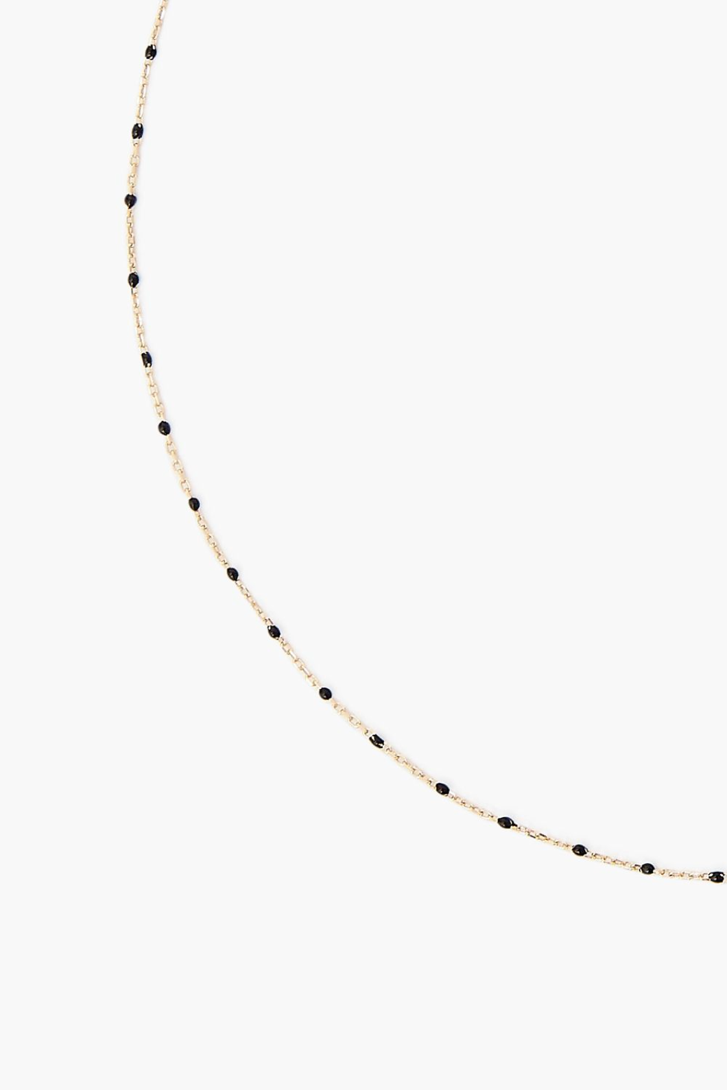 ENAMEL BEAD NECKLACE IN BLACK