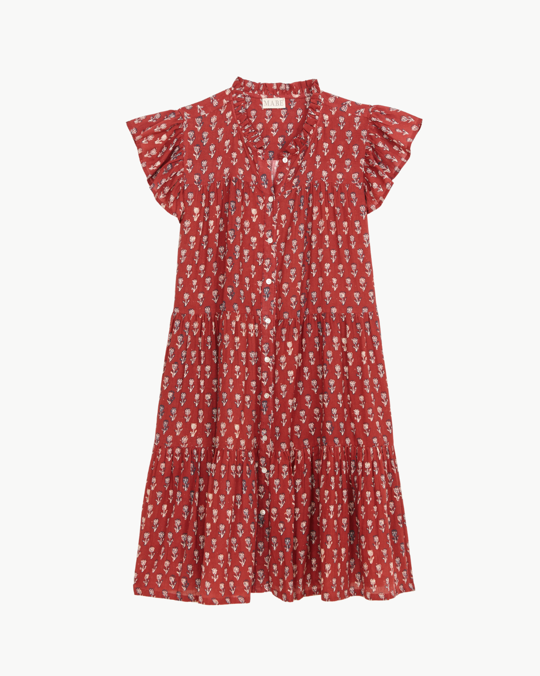 Mabe Ari Print Frill Dress at Romi Boutique