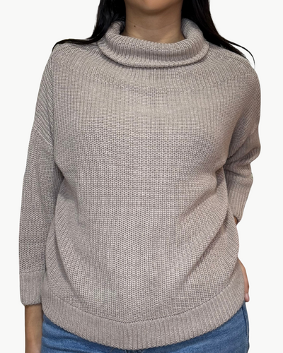 HALF CARDIGAN STITCH IN SANDALWOOD - Romi Boutique
