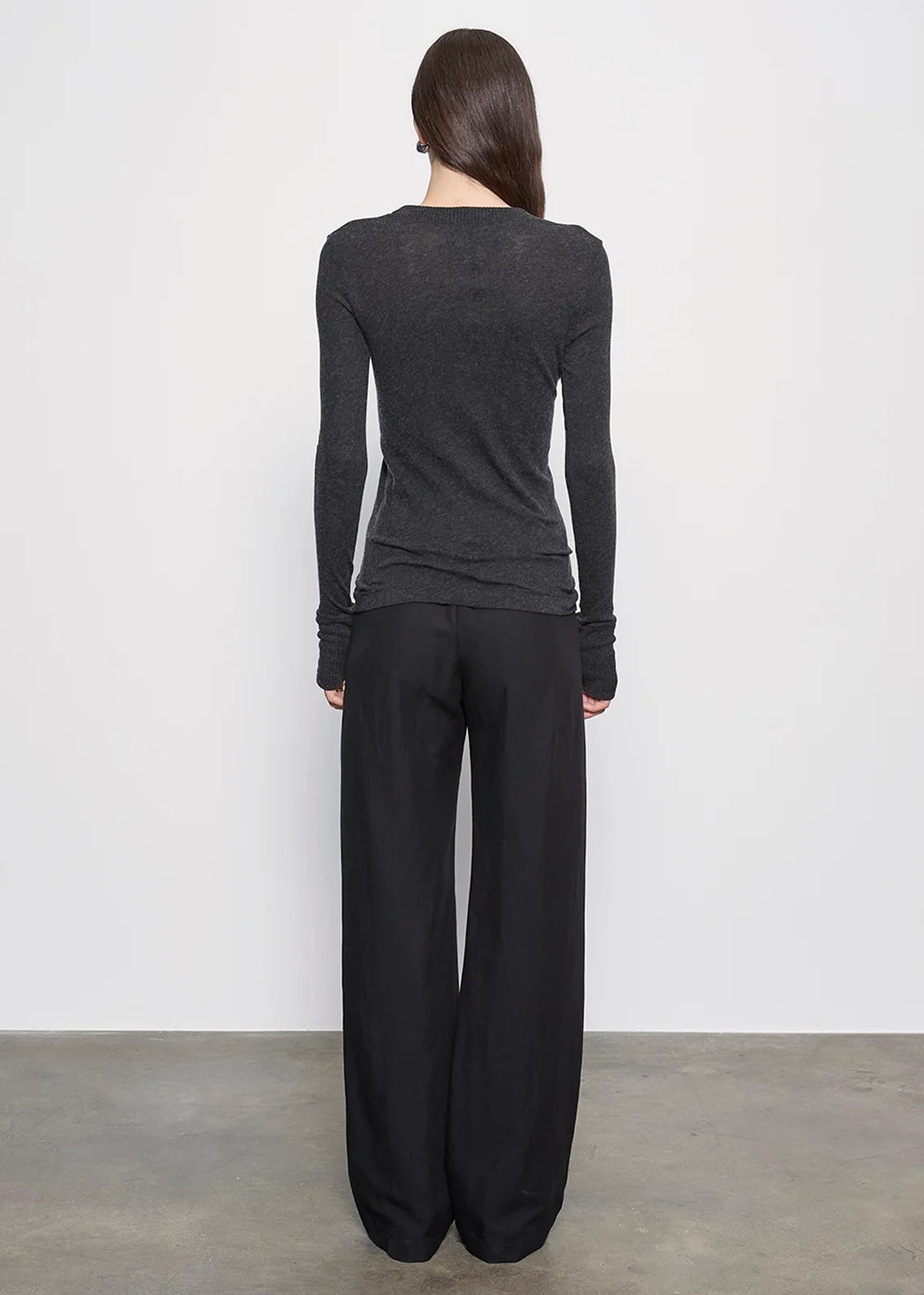 Cashmere Easy Cuffed Crew